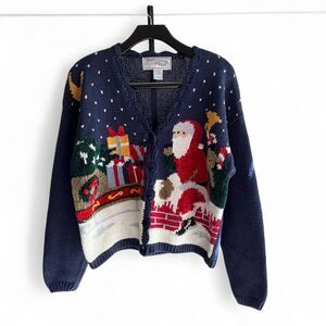 Vintage Navy blue Nuggets vintage Christmas sweater size L